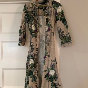 Zara Midi Belted Floral Dress